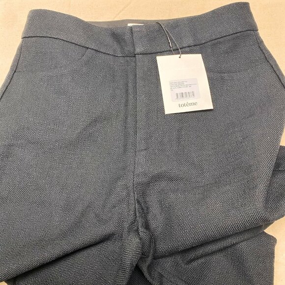 NWT Toteme Novara Tailored Structure Black Trousers With Shaped Leg XS - Picture 8 of 13